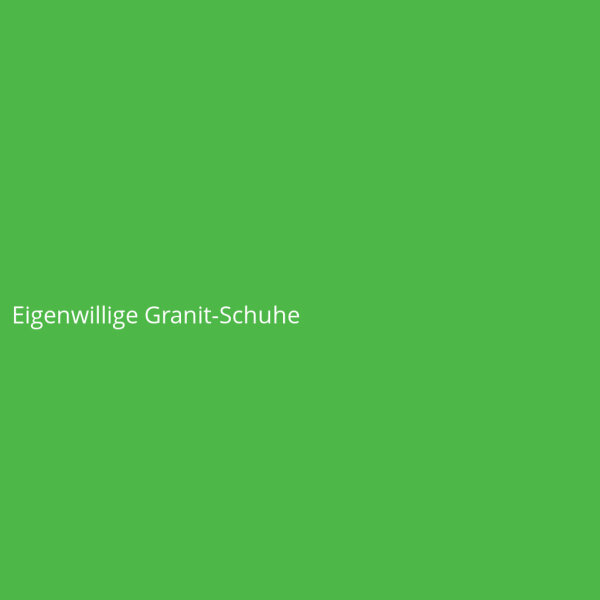 Eigenwillige Granit-Schuhe